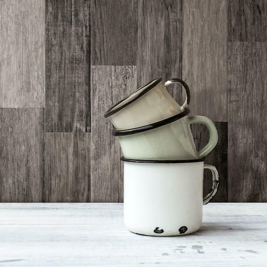 RoomMates Black Weathered Wood Plank Peel & Stick Wallpaper